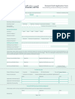 Demand Draft Application Form