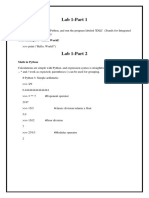 Lab Report of Python