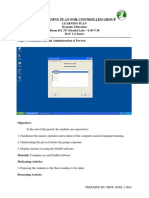 Learning Plan - Controlled Group