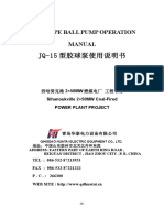 Jq-15 Type Ball Pump Operation Manual: 2×50MW 燃煤电厂 工程专用 Sihanoukville 2×50MW Coal-Fired Power Plant Project