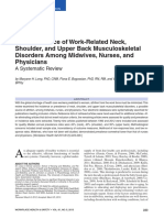 The Prevalence of Work-Related Neck, Shoulder, and Upper Back Musculoskeletal Disorders Among Midwives, Nurses, and Physicians