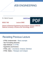 Cs-344: Web Engineering: Dr. Mehdi Hussain