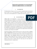 INTERPRETING REPRESENTATION OF THE PEOPLE ACT TO ITS INTENDED EFFECT: A CASE COMMENT ON ABHIRAM SINGH v. C. D. COMMACHEN 