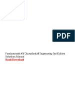 Fundamentals of Geotechnical Engineering 3rd Edition Solutions Manual PDF