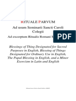 Ituale Arvum Ad Usum Seminarii Sancti Caroli Colegii: Ad Excerptum Ritualis Romani MCMLXIV