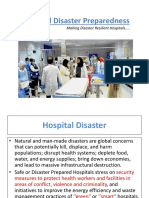 Hospital Disaster Preparedness: Making Disaster Resilient Hospitals .