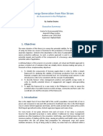 Bioenergy Generation From Rice Straw:: 1. Objectives