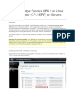 Dell Poweredge: Resolve Cpu 1 or 2 Has An Internal Error (Cpu Ierr) On Servers