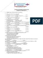 Fourth Quarter Examination in Science 6