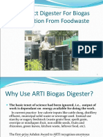 Compact Digester For Biogas Production From Foodwaste