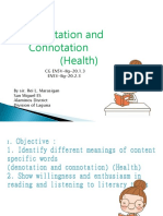 English 5 q2 Week 7 Denotation and Connotation (Health) by Sir Rei Marasigan