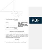 People of The Philippines,: - Versus-Crim. Case. No - Xx001