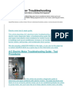 A/C Electric Motor Troubleshooting Guide - Test Procedures