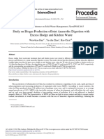 Study On Biogas Production Ofjoint Anaerobic Digestion With Excess Sludge and Kitchen Waste