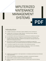 Computerized Maintenance Management Systems