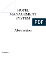 Hotel Management System: Submitted