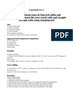 Study of Different Types of Network Cables and Practically Implement The Cross-Wired Cable and Straight Through Cable Using Clamping Tool