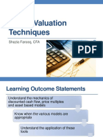 Equity Valuation Techniques: Shazia Farooq, CFA