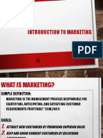 Introduction To Marketing