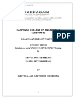 Karpagam College of Engineering: Leave Management System