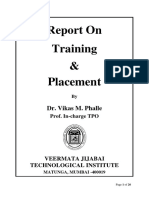 Report On Training & Placement: Dr. Vikas M. Phalle