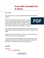 Lesson 01 - Errors With Countable and Uncountable Nouns PDF