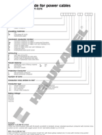 T010 Designation Code For Power Cables