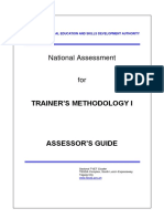 National Assessment: Trainer'S Methodology I