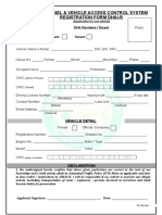 E Tag Form For DHA Resident F E