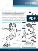 Sports Worksheets Tennis 2 PDF