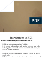 Introduction To HCI