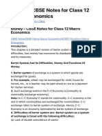 Money - CBSE Notes For Class 12 Macro Economics - Learn CBSE