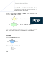 Perimeter Area Volume Notes