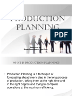 Production Planning: Presented By: Herah Remeilyn A. Dela Cruz