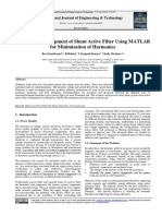 Design and Development of Shunt Active Filter Using MATLAB For Minimization of Harmonics