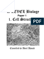 AS Biology Cell Structure Classified Questions Paper 1