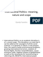 International Politics Meaning Nature and Scope