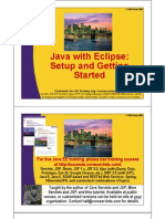 Java With Eclipse: Jaa T C Pse Setup and Getting STTD Started