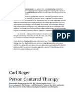 Carl Roger Person Centered Therapy