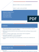 Human Resource Management Hmsi Case Analysis: Section B - Group 5, Term 2