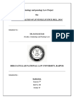 Critical Analysis of Juvenile Justice Bill, 2014': Criminology and Penology Law Project On