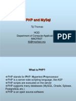 PHP and Mysql: Tiji Thomas