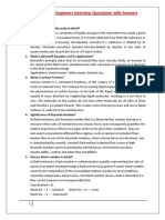 Chemical Engineering Interview Questionners Along Answers