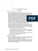 Paper - 5: Advanced Management Accounting Questions Current Purchase System Vs Just in Time System