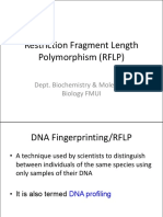 Restriction Fragment Length Polymorphism (RFLP) : Dept. Biochemistry & Molecular Biology FMUI