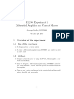 EE230: Experiment 1 Differential Amplifier and Current Mirrors