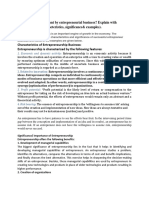 Question: What Is Meant by Entrepreneurial Business? Explain With Examples? 2014 (Characteristics, Significance& Examples)