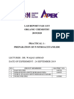 FAR 113 Organic Chemistry: Practical 1 Preparation of P-Nitroacetanilide