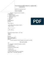 Fundamentals of Data Structures Lab Manual