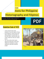 Implications For Philippine Historiography and Filipinos: Jose E. Marco's Kalantiaw Code